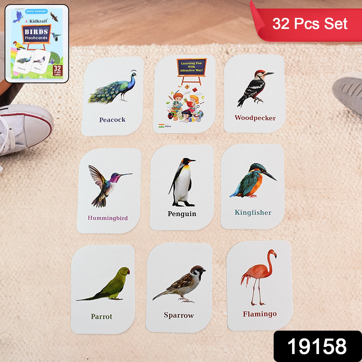 Birds Flashcards 32-piece