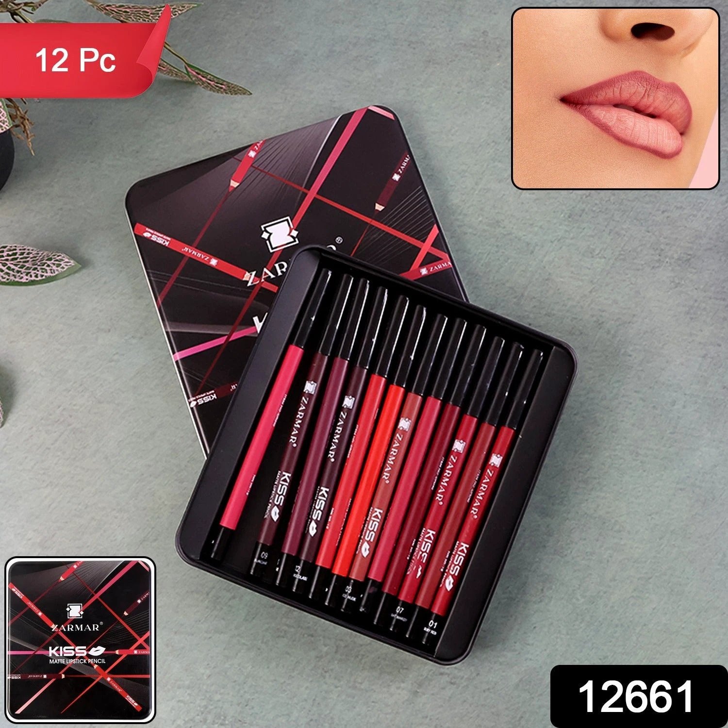 Matte Lipstick Pencil (Set Of 12 Pc) by Wukusy