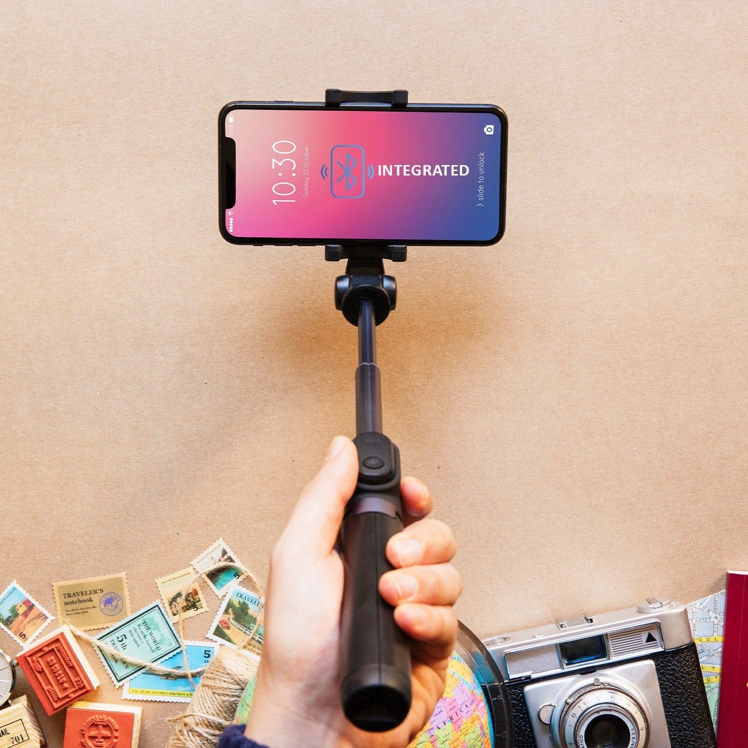 6401 Bluetooth Selfie Stick Portable Phone Tripod Stand For Mobile by Wukusy