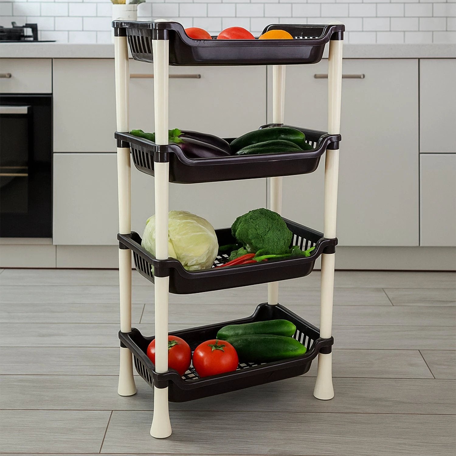 Apex 4-layer Small Multipurpose Plastic Storage Rack by Wukusy