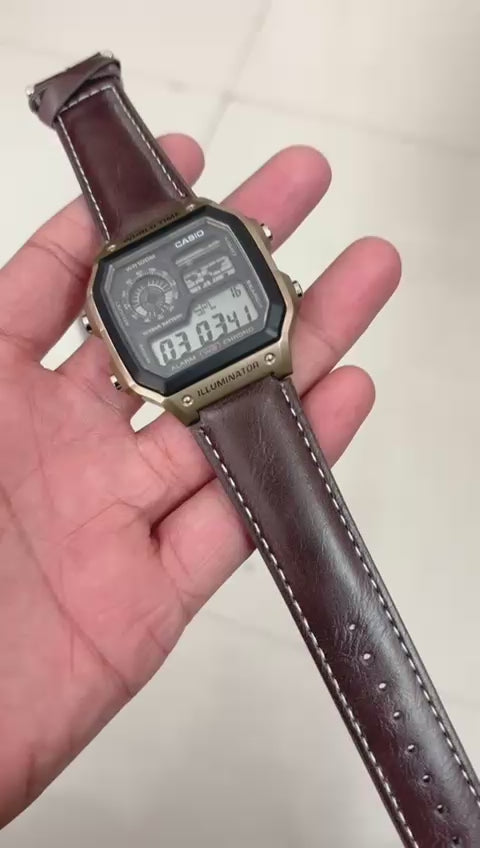 Casio Youth Digital Watch For Men & Women D383 (AE-1200WHL-5AVDF)
