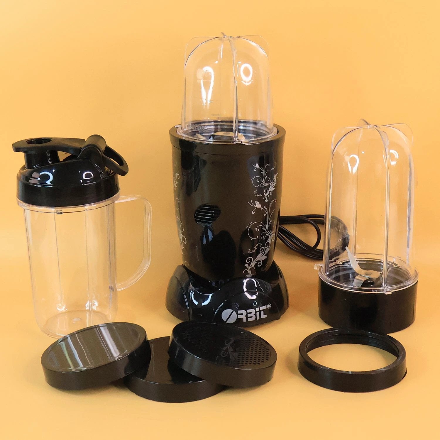 Orbit Bullet Mixer Grinder - 400w With 3 Jars by Wukusy