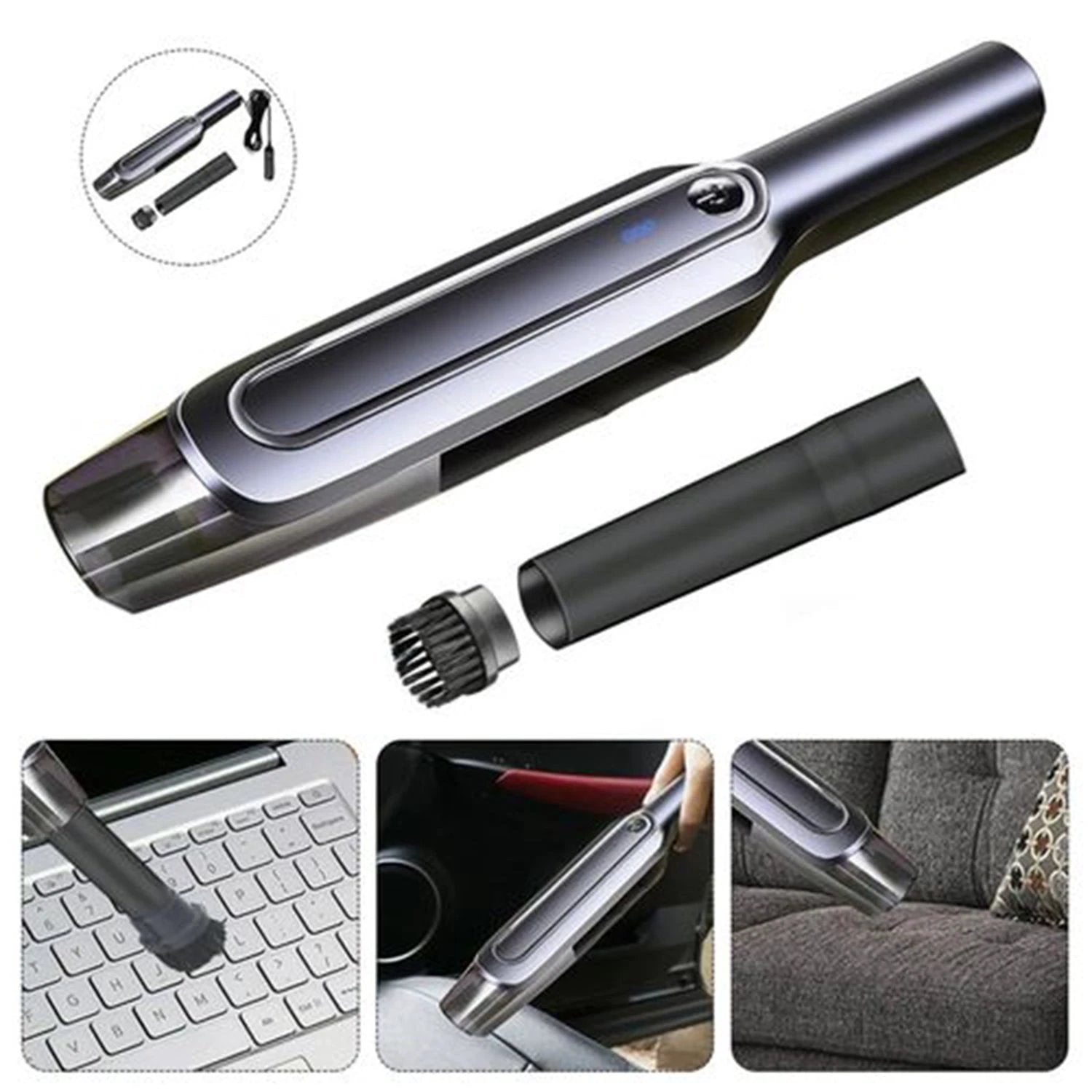 6325 Portable Vacuum Cleaner Wireless Usb High Power Strong Suction Handheld Vacuum Cleaner For Home Cars - 69kart
