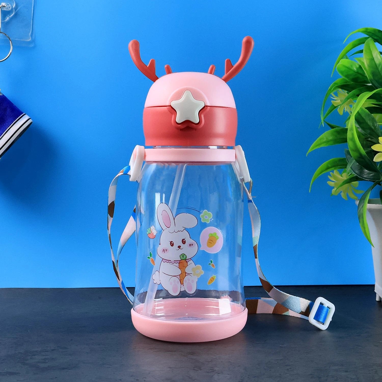 Cute Cartoon Water Bottle Approx 450ml (1 Pc) - 69kart