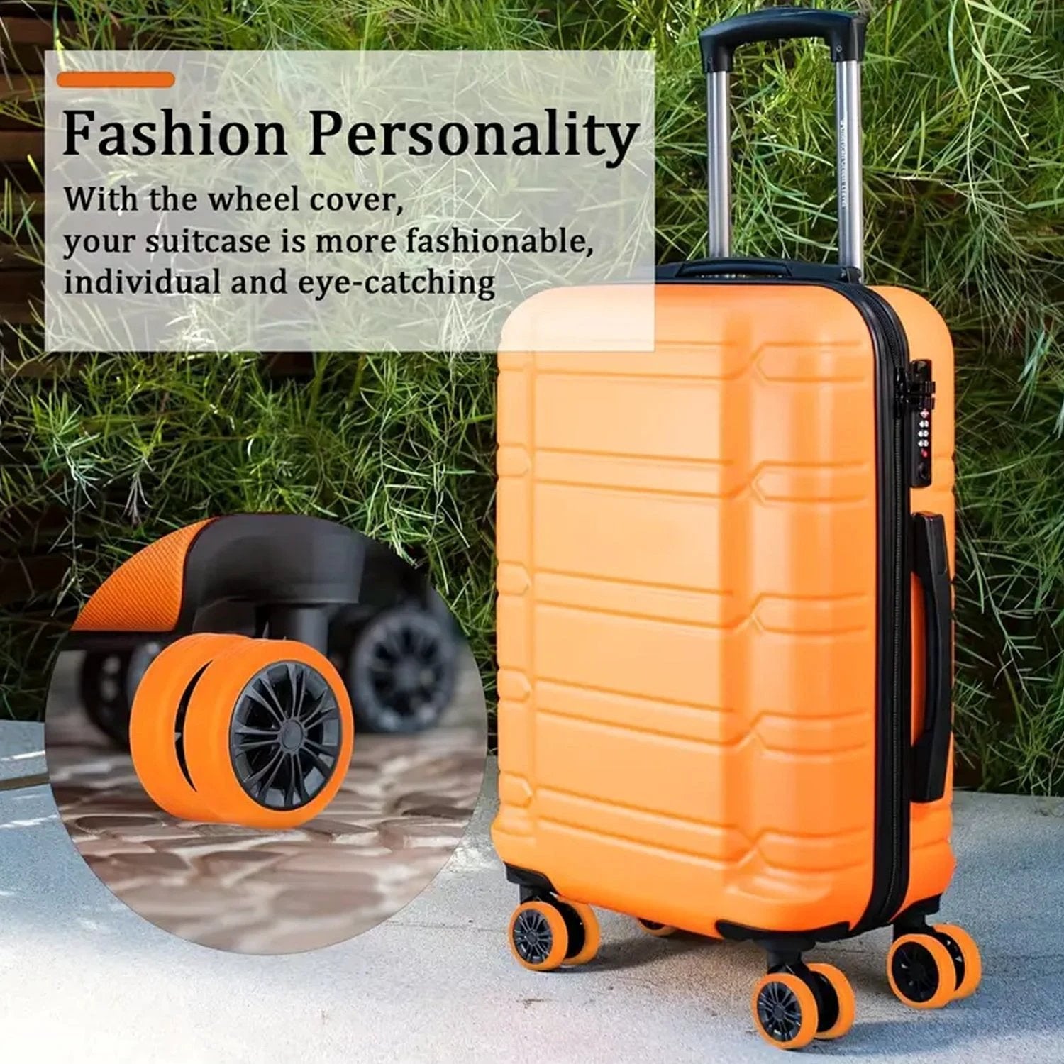 Luggage Wheel Covers 8  4 Pcs Luggage Wheel Covers For Suitcase Reduce Noise For Travel Luggage Suitcase Silicone Suitcase Wheels Cover For Protect Suitcase Wheels (8 Pcs  4 Pc Set) - 69KART
