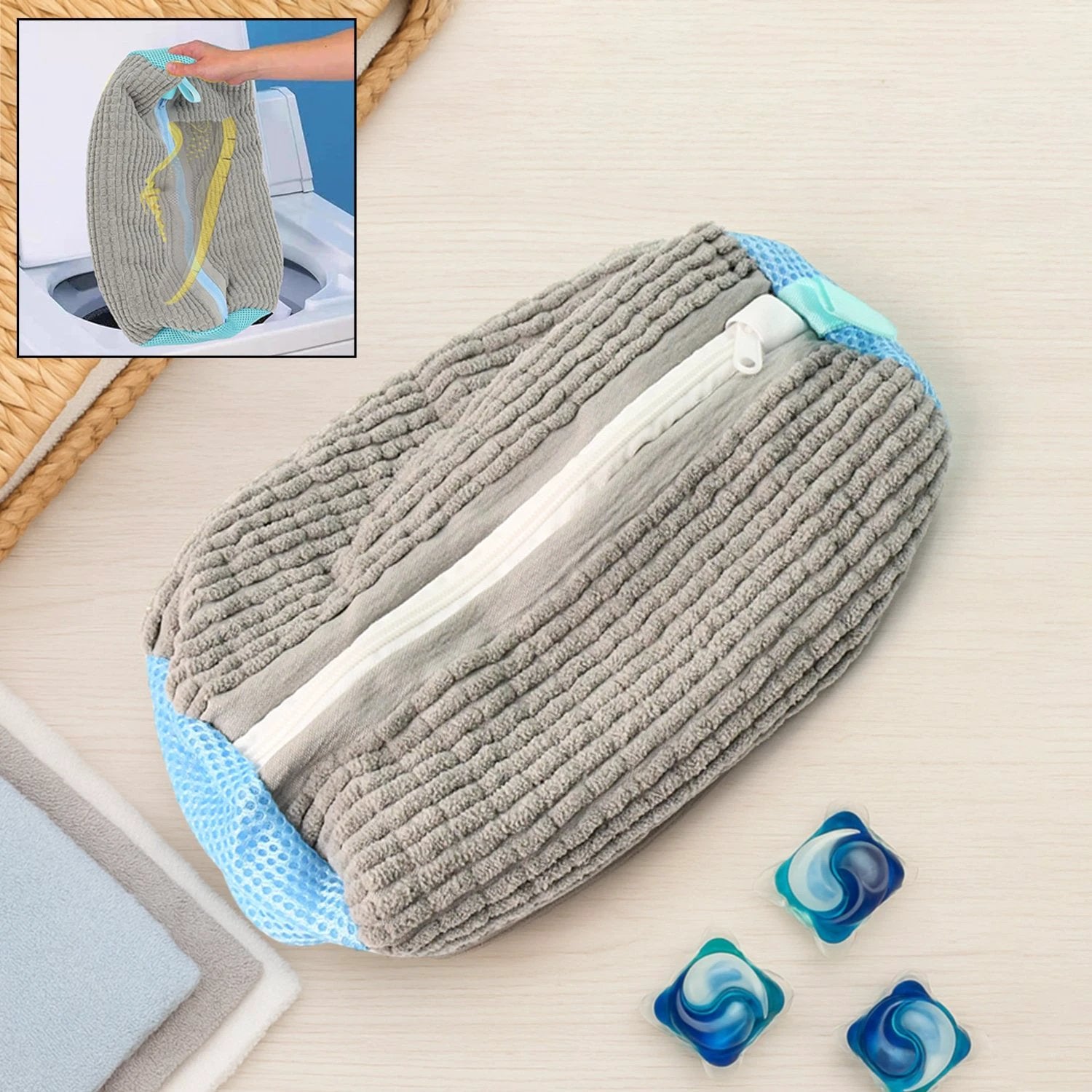 Heavy-duty Reusable Shoe Washing Bag For Washing Machine (1 Pc) - 69kart