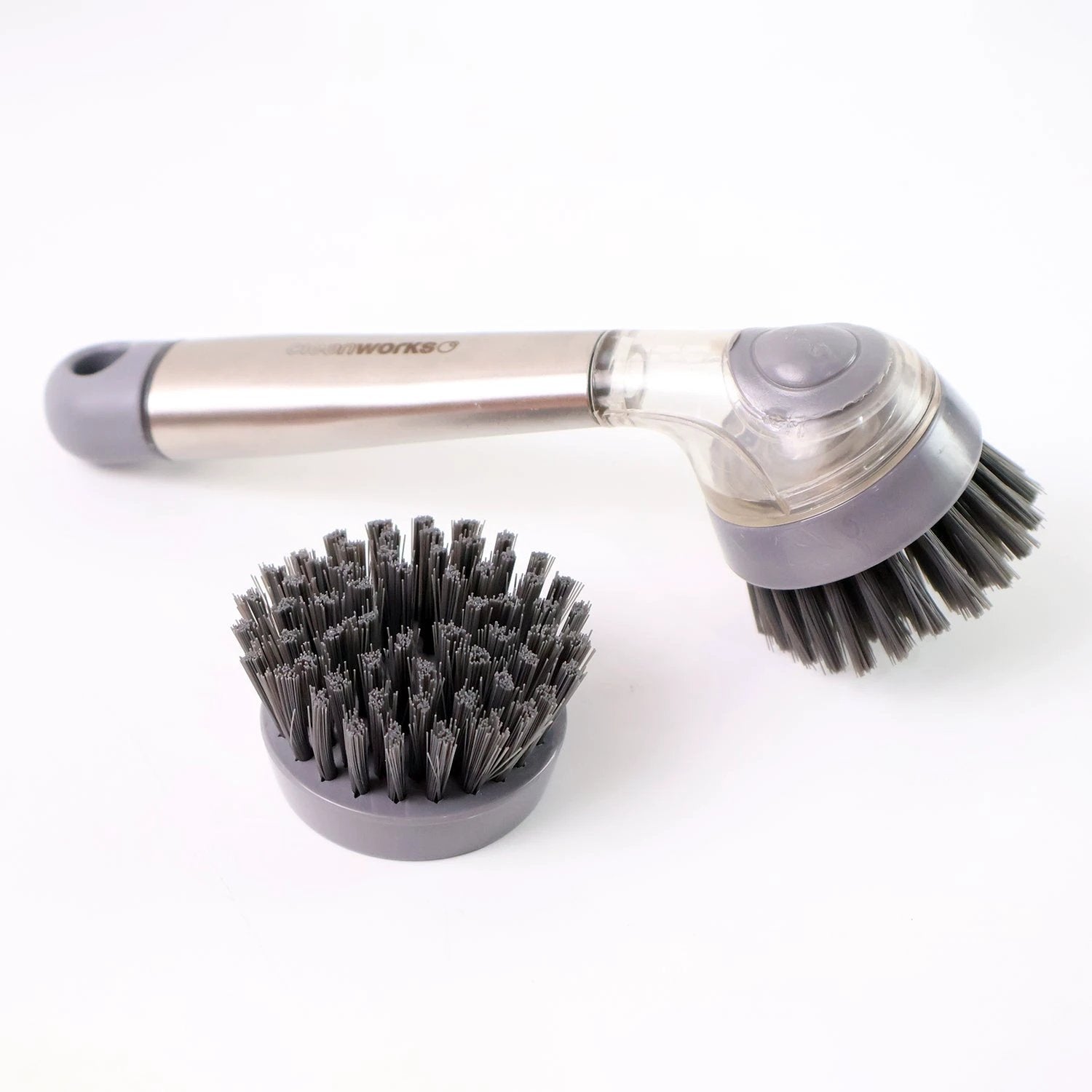 5939 Cleaning Brushes Set Scrub Brush Bathroom Brush Long Handle Liquid Dispenser Pot Washing Brush - 69kart