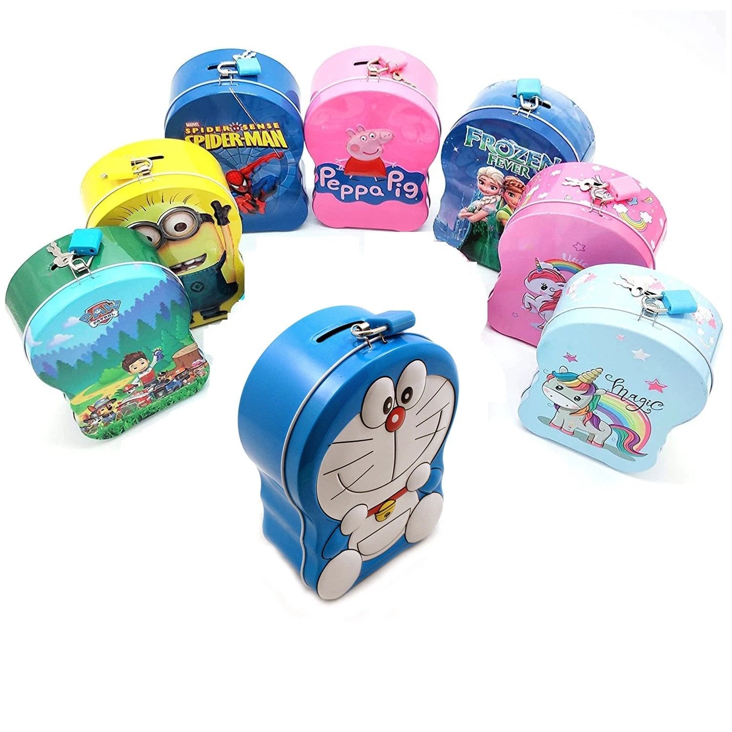 1648 Cartoon Character Metal Piggy Bank Coin Box Money Box by Wukusy