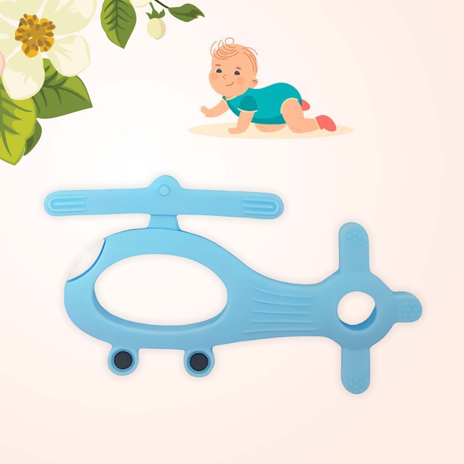 Silicone Helicopter Shape Teether For Baby