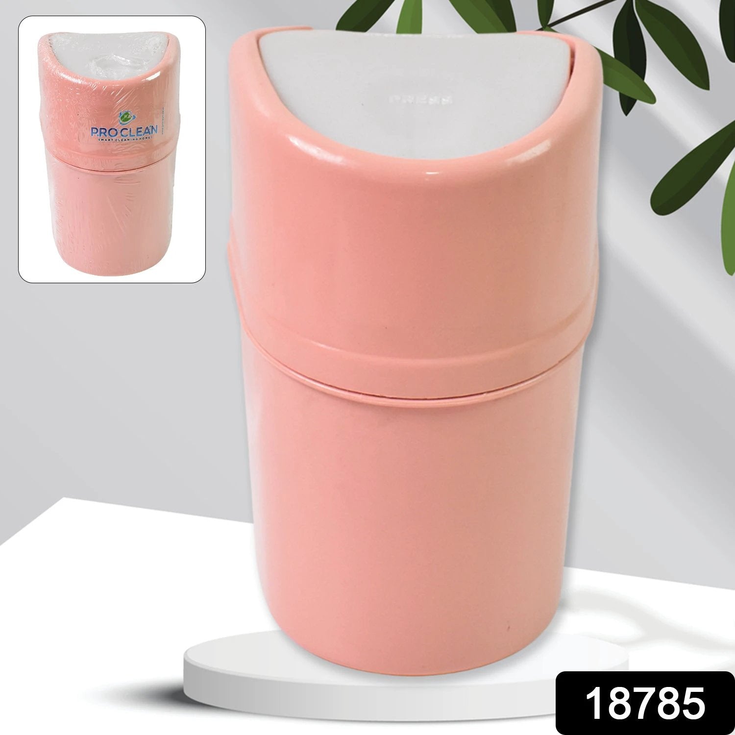 Mini Trash Can with Lid - Plastic Garbage Can Dustbin (1 Pc) - 69KART