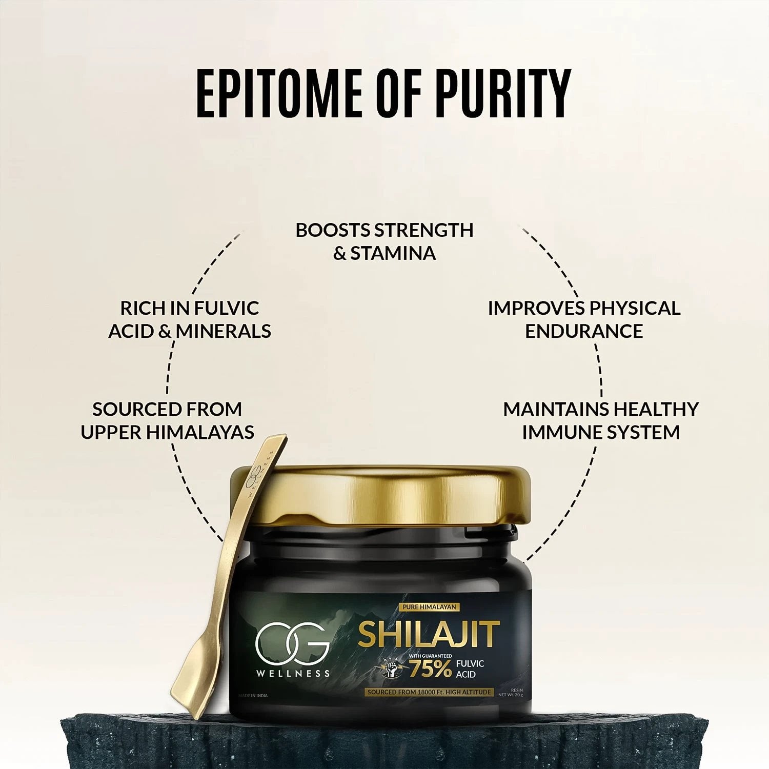 Og Wellness Pure Himalayan Shilajit Resin (20 Gm  1 Pc) - 69KART