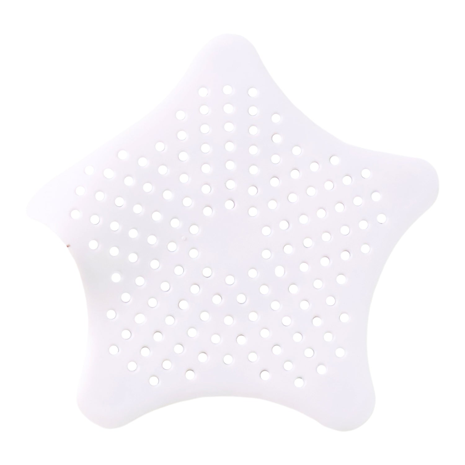 White Silicone Star Sink Filter Bathroom Hair Catcher