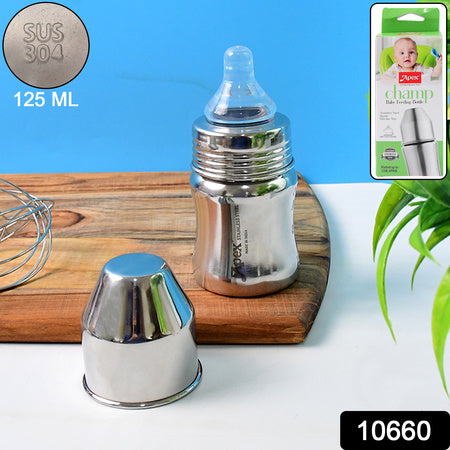 Apex Premium Stainless Steel Baby Feeding Bottle 125ml