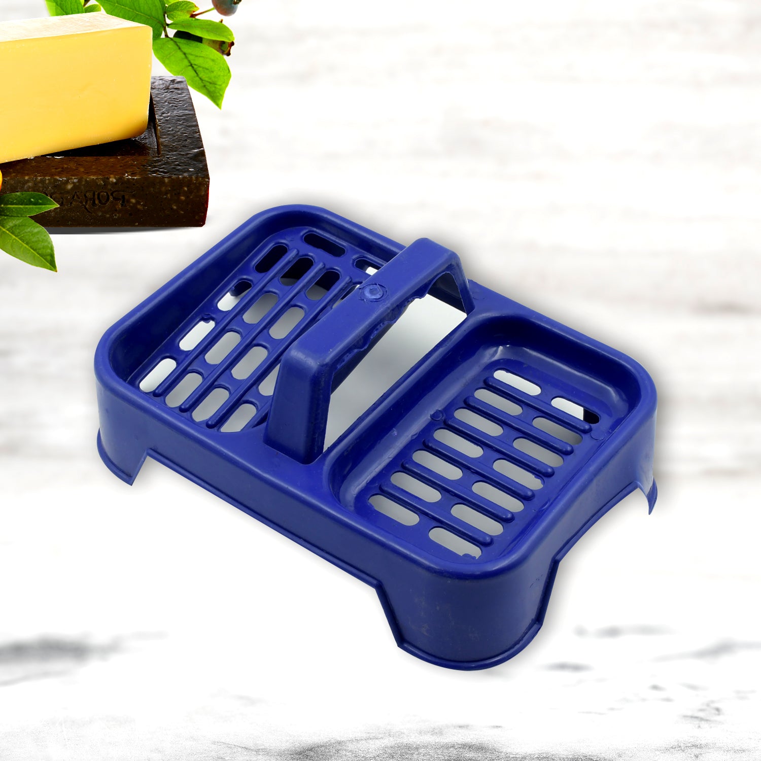 2in1 Plastic Soap Case  Soap Dish  Soap Stand 2 Section Plastic Soap Case Soap Holder Soap Dish For Bathroom Kitchen Sink (1 Pc  Multicolor )