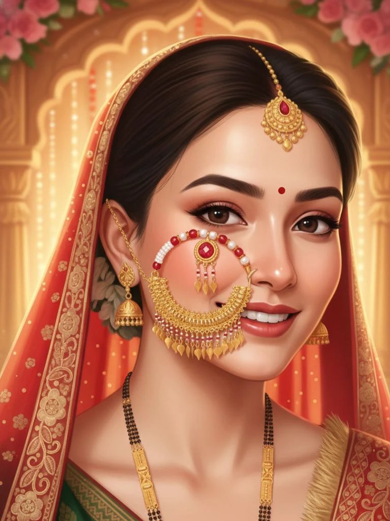 Pahadi Artificial Nath - Traditional Nose Ring Design 004 by 69KART