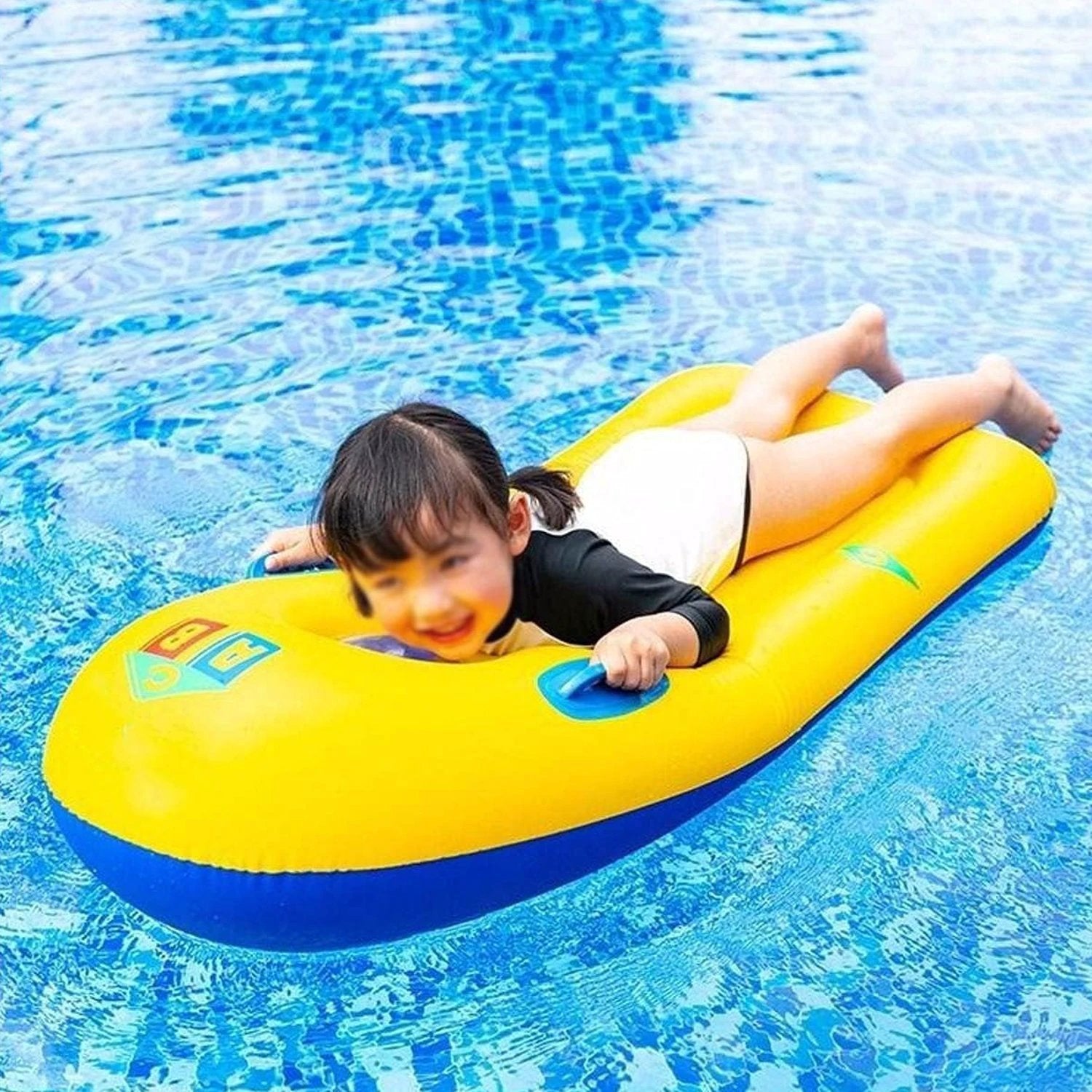 8029 Inflatable Surfboard For Kids Inflatable Bodyboard For Children With Handles Portable Surfboard For Children Outdoor Pool Beach Floating Mat Pad Water Fun by Wukusy