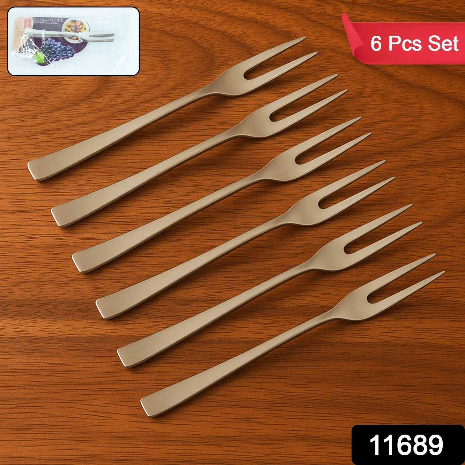 Apex 6 In 1 Stainless Steel Fruit Fork (1 Set) by Wukusy