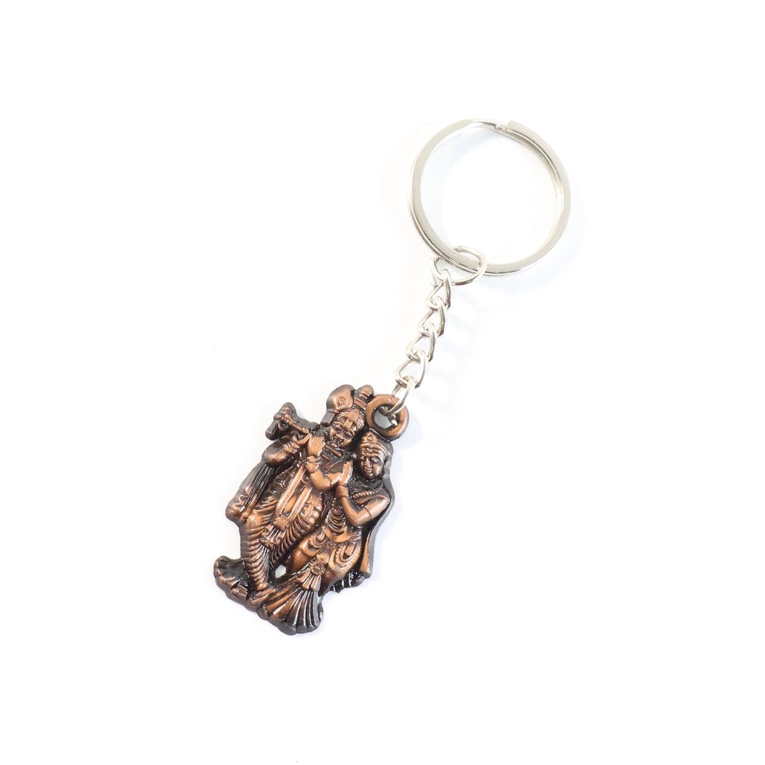 Radha Krishna Metal Keychain - Classic Design by Wukusy