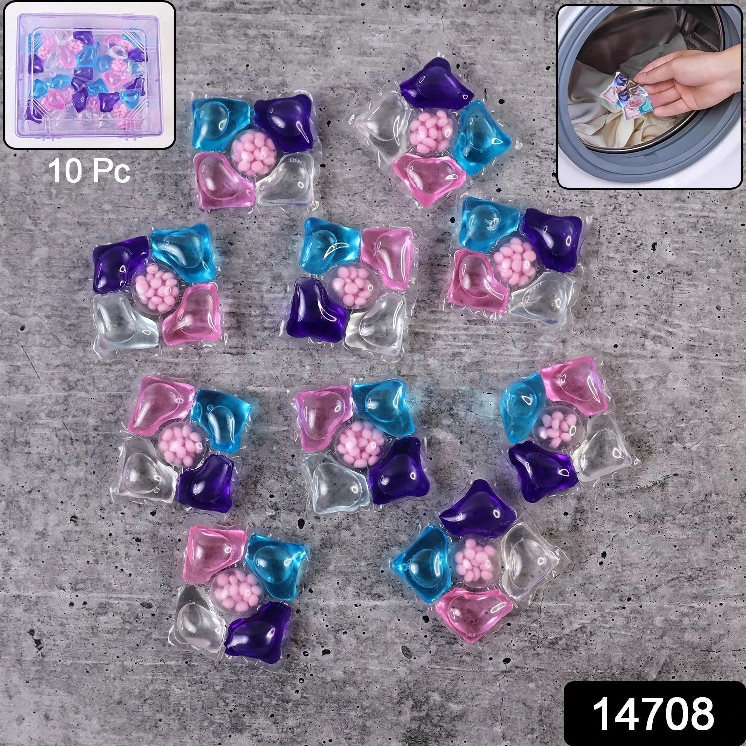 Premium Multi-action Laundry Detergent Pods 10 Piece (Set) by Wukusy