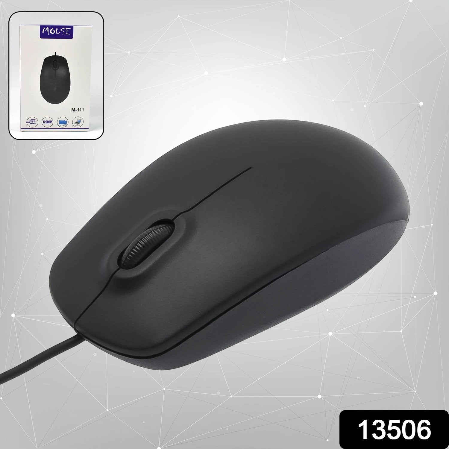 Computer  Laptop Wired Optical Mouse M- 111 (1 Pc) - 69KART
