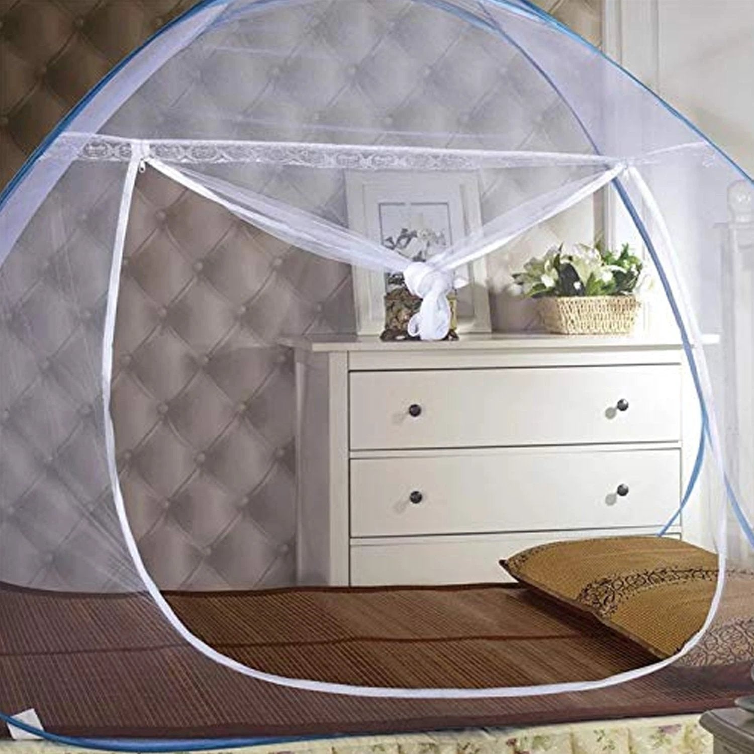 Premium Polyester Foldable Mosquito Net Tent (100 Cm Long 1 Pc) by Wukusy