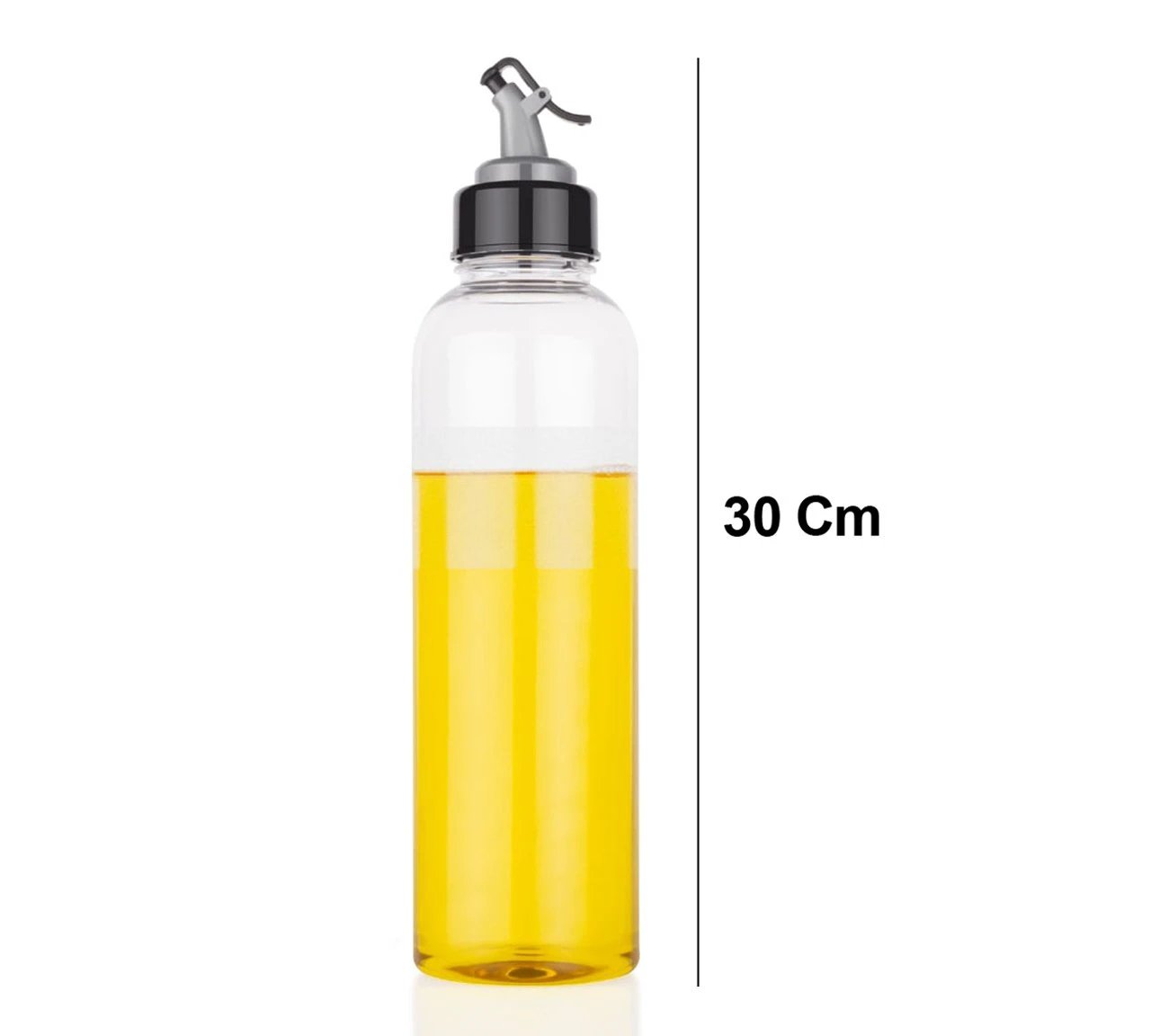 2346 Oil Dispenser Transparent Plastic Oil Bottle   1 Liter - 69kart