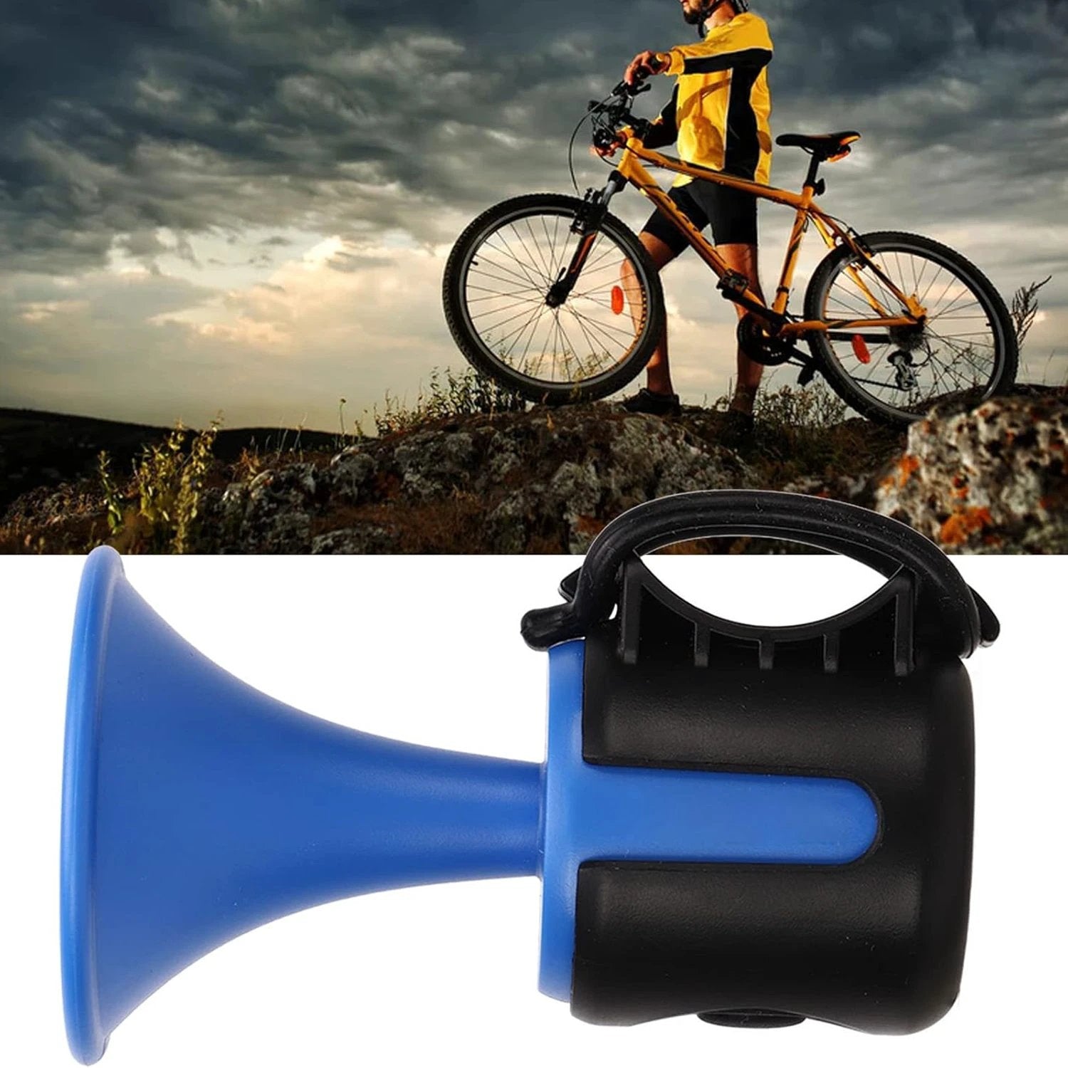 8590 Bicycle Air Horn Loud - 120db 1 Sound Mode Electronic Bicycle Bellsuper Electric Horn With Long Standby Button Battery Operatedipx4 Waterproof Loud Bell For Adults by Wukusy