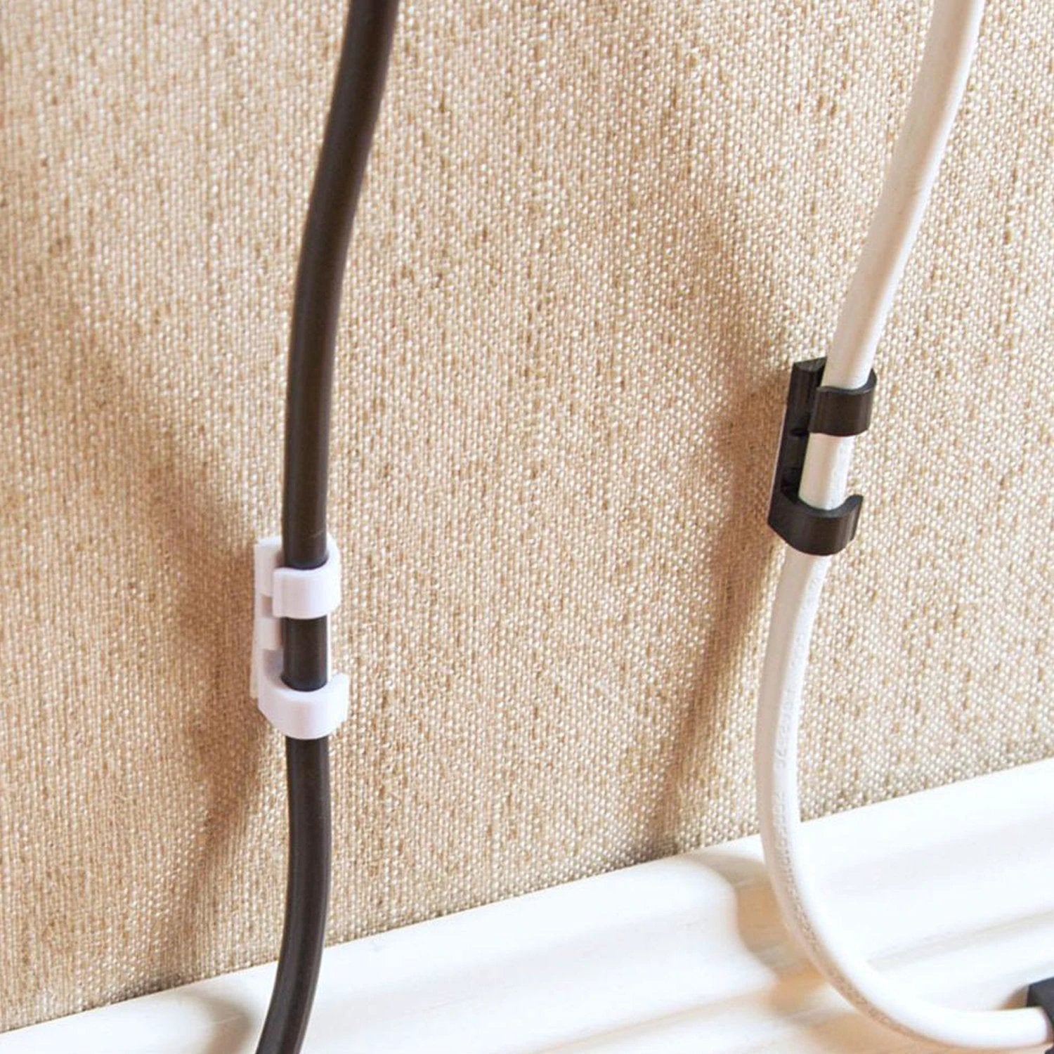 1761 Self Adhesive Cable Clips Wire Manage Holder Sticky Mount-round Plastic Cable Cord by Wukusy