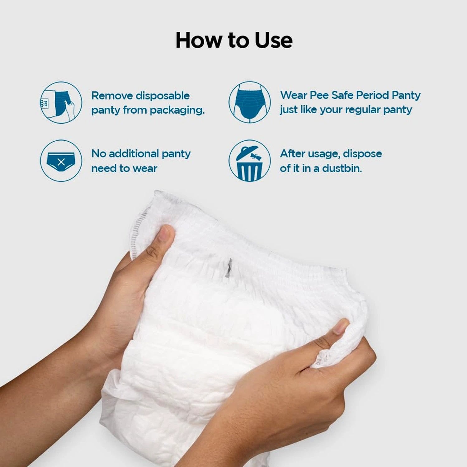 Womens Emergency Kit Travel Kit- Includes Seamless Underwear Pantyliner Feminine Hygiene Sachet First Period Kit (10 Pcs) - 69KART