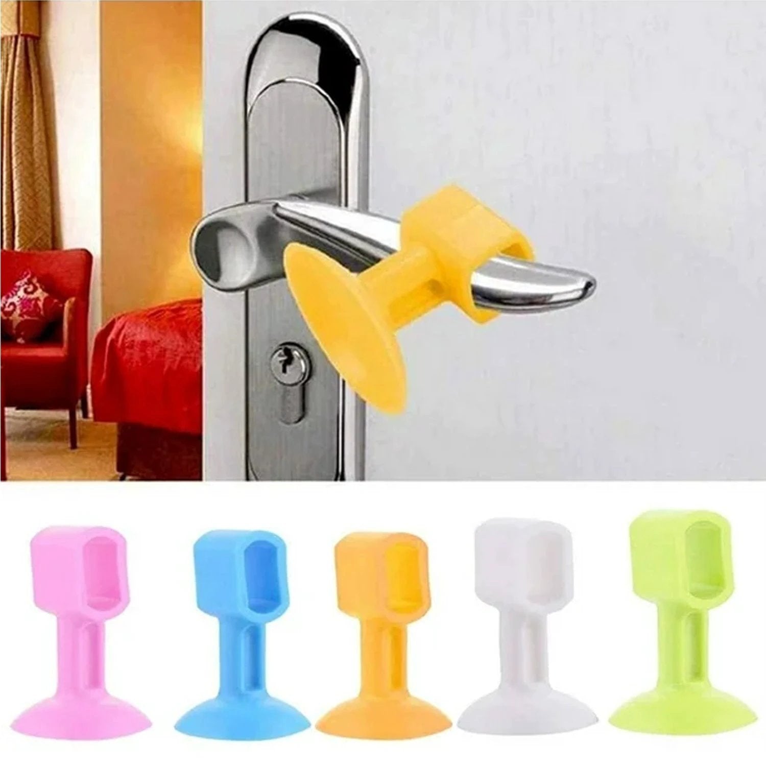 Self-sucking Silicone Door Stopper (5 Pcs Set) by Wukusy