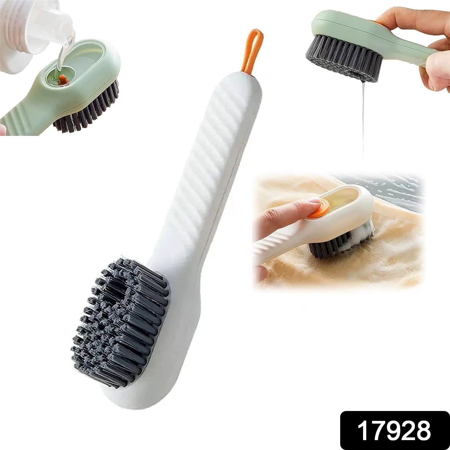 17928 Multifunctional Scrubbing Brush With Liquid  Soap Dispenser Cleaning Brush With Liquid  Soap Dispenser Shoe Brush For Cleaning Cloth Cleaning Brush With Handleliquid Shoe Brush For Shoe Clothes (1 Pc) - 69kart