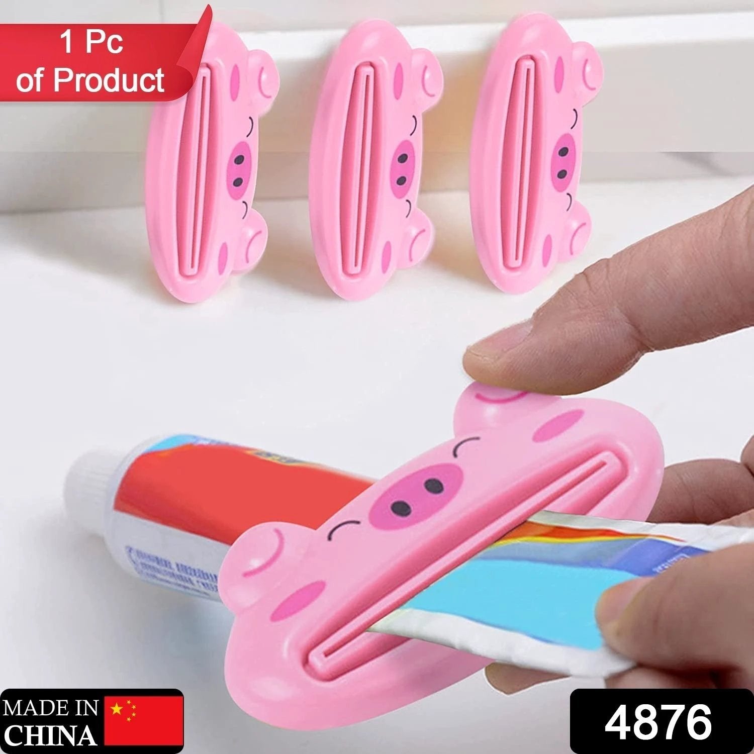 4876 Toothpaste Tube Squeezer 3.5inch Animal Toothpaste Squeezer Tube Squeezer Toothpaste Clip For Extruding Toothpaste Facial Washing Milk Tomato Sauce And Other Tubular Items ( 1 Pc ) - 69kart