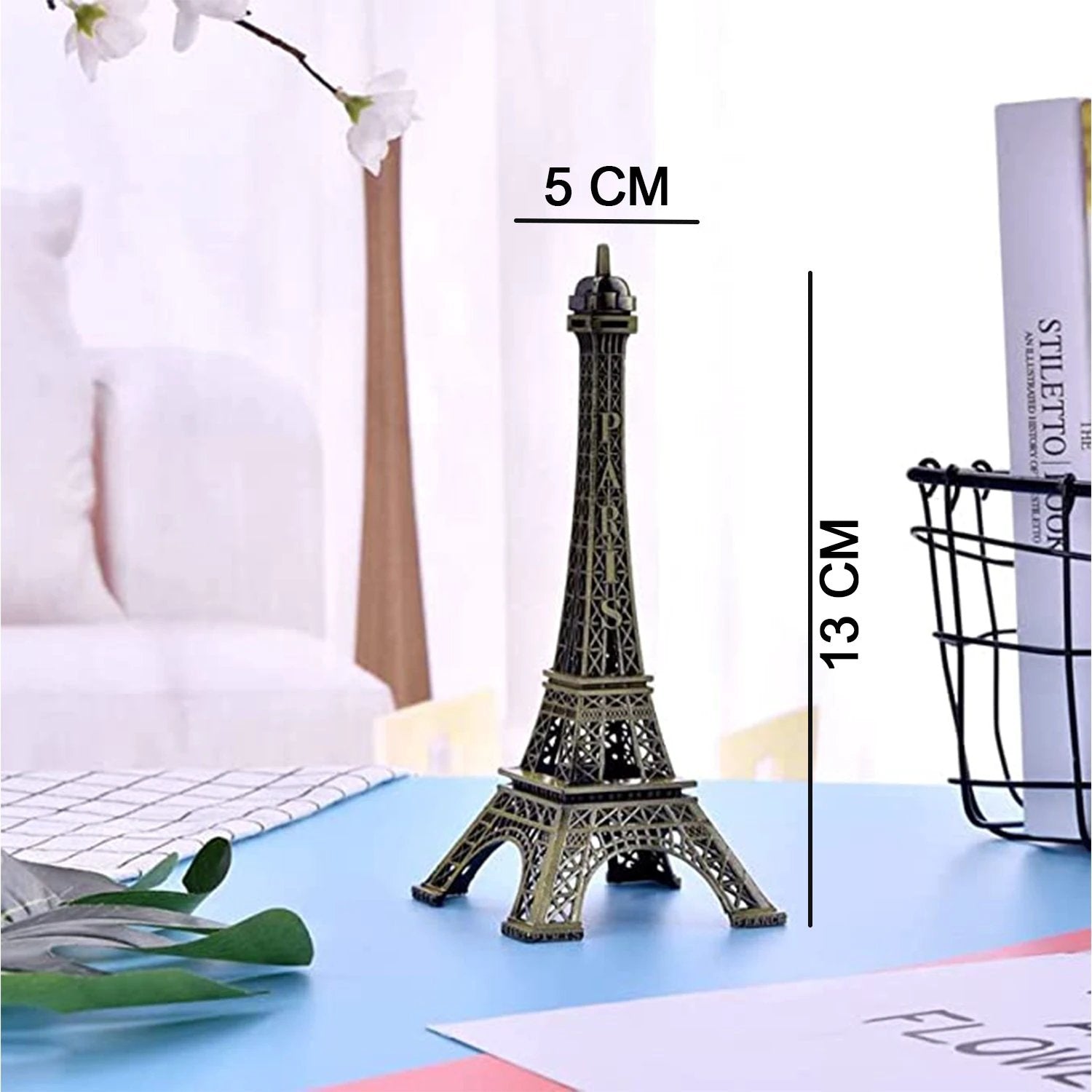 4733 Antique Finish 3d Metal Paris Eiffel Tower Metal Craft Famous Landmark Building Metal Statue Cabinet Office Gifts Decorative Showpiece. by Wukusy