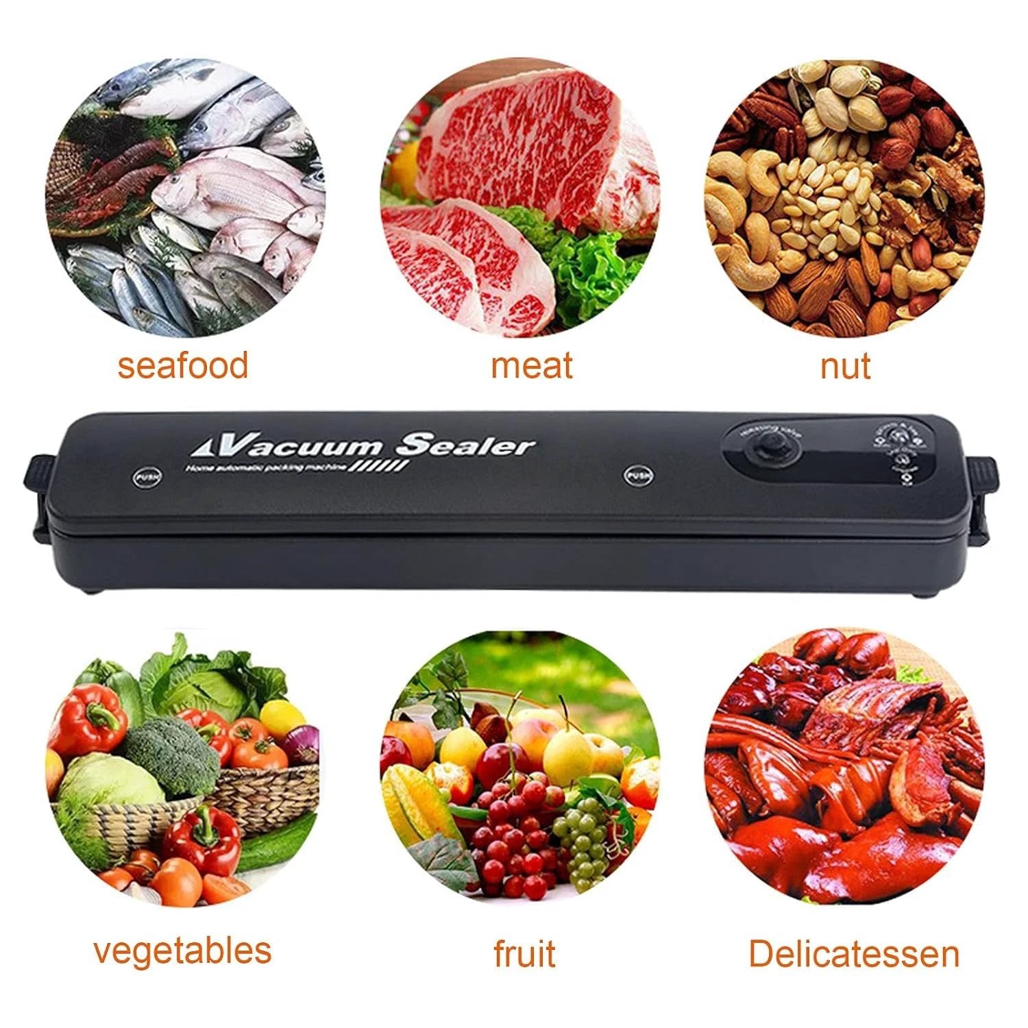 Vacuum Sealer Machine With 10 Pcs Bag (1 Set) by Wukusy