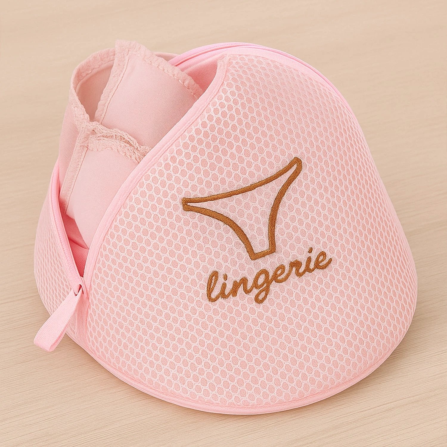 Lingerie Wash Bag  Dome-shaped Protective Mesh Laundry Pouch With Zip Closure (1 Pc) - 69kart