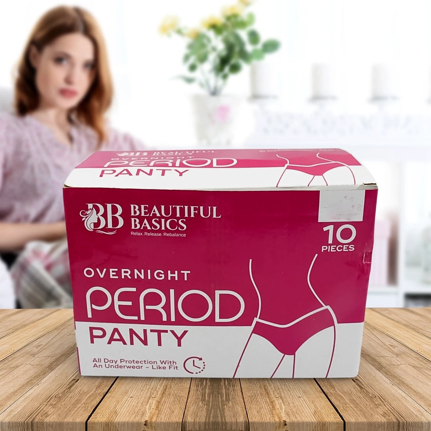 Womens Emergency Kit Travel Kit- Includes Seamless Underwear Pantyliner Feminine Hygiene Sachet First Period Kit (10 Pcs) by Wukusy