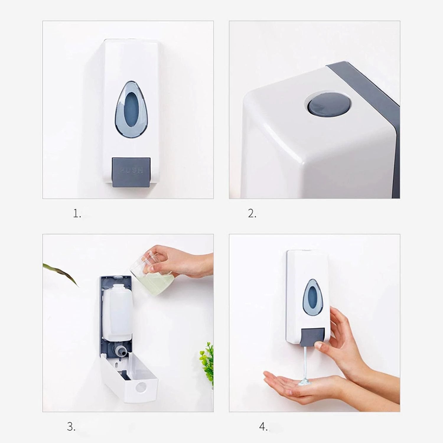 Wall Mounted Liquid Soap Dispenser (1 Pc) by Wukusy