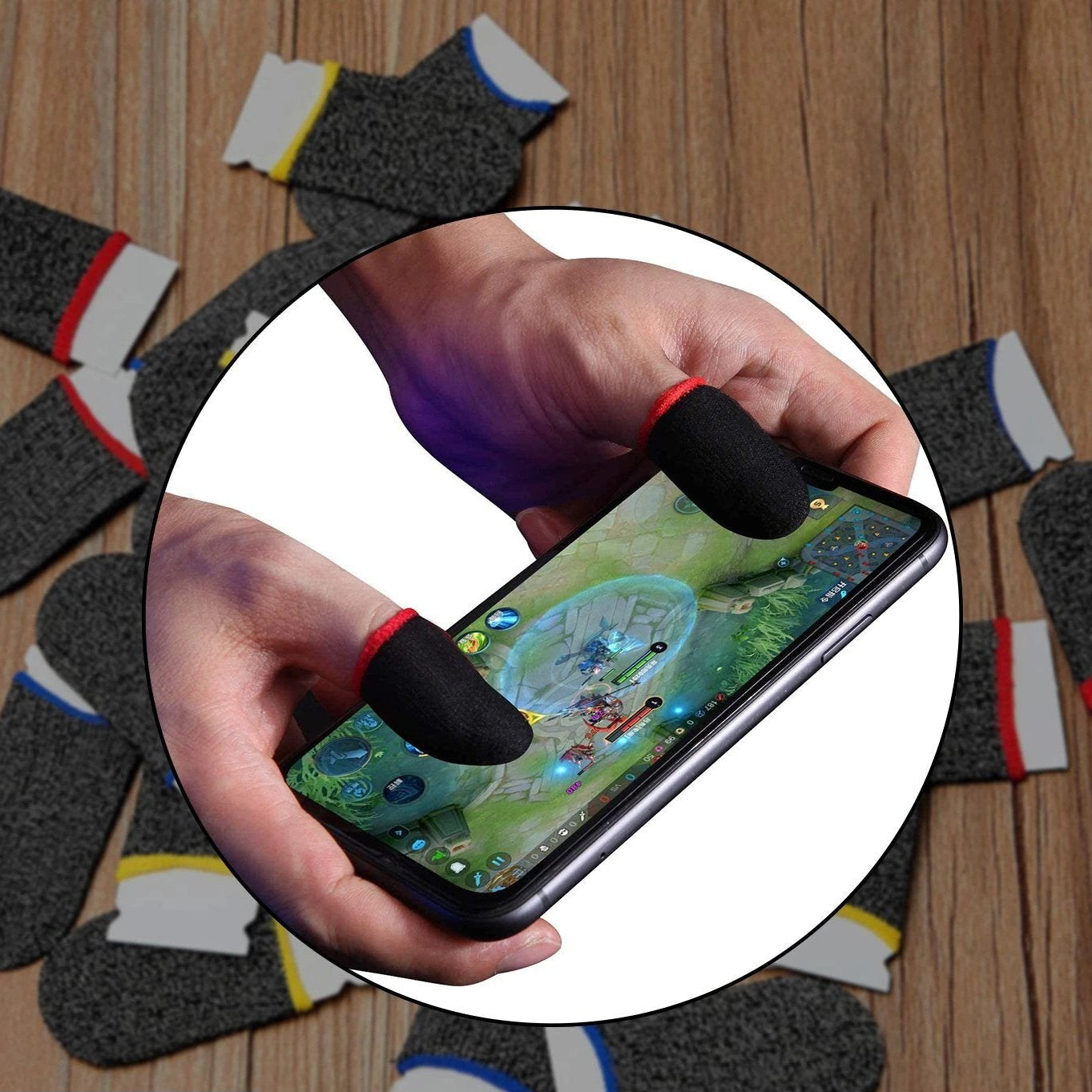 7391 Thumb Finger Sleeve For Mobile Game Pubgcodfreefire (1pair Only) by Wukusy