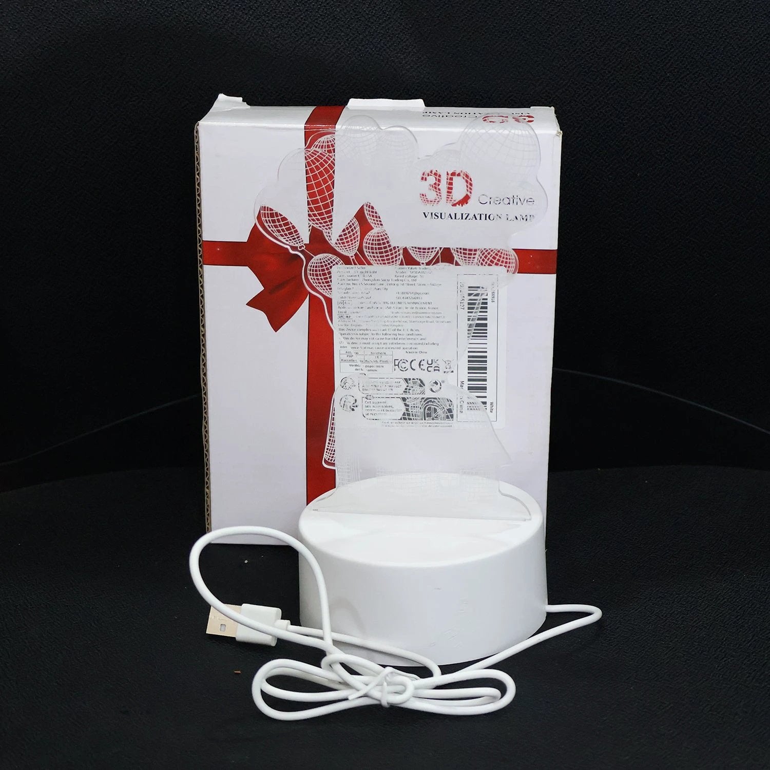 3d Illusion Led Night Lamp With House And Balloons Design by Wukusy