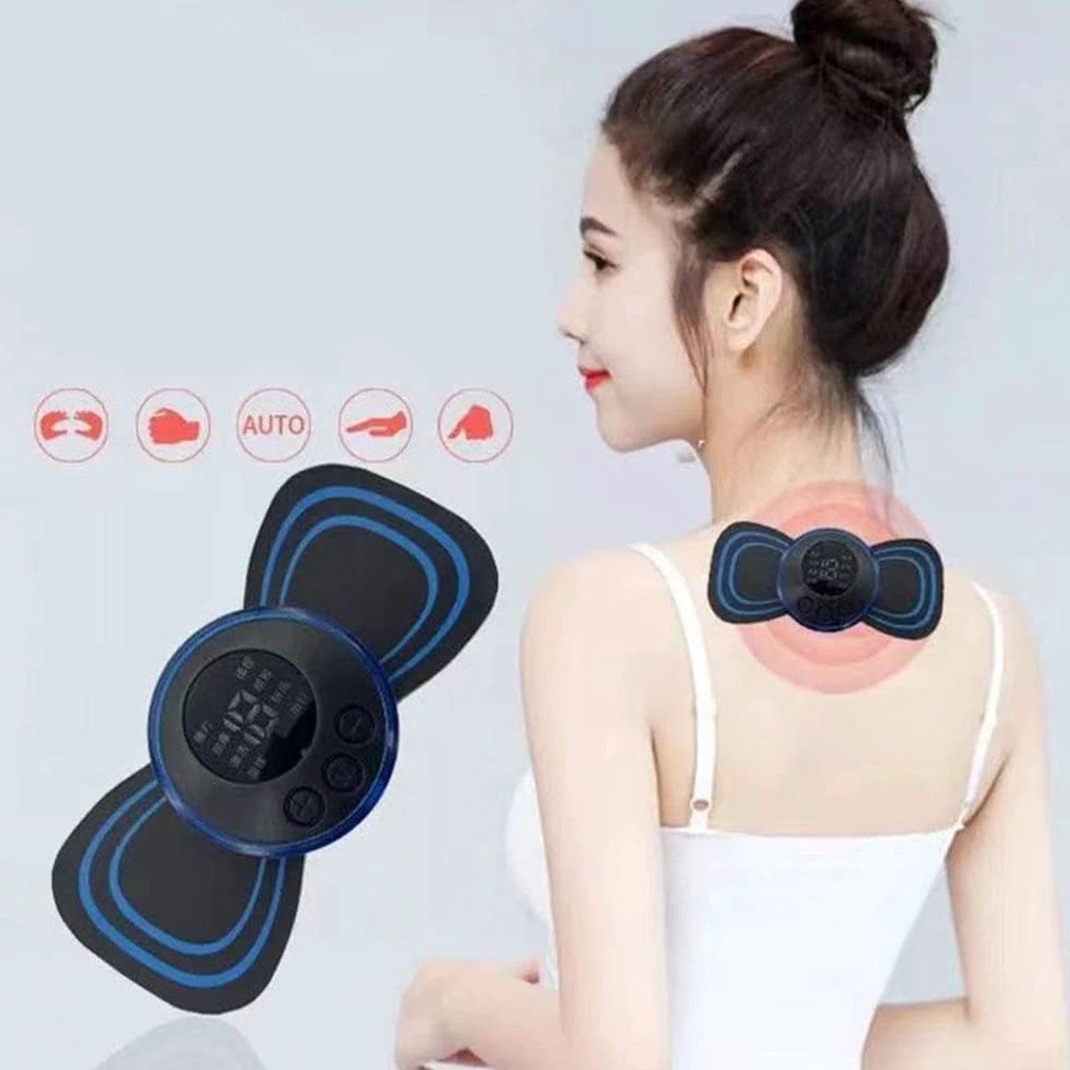 6204 Portable Usb Neck Massager Electric Neck Massager Automatic Massage Enhancer Mini Cervical Massager Ems Lymphatic Drainage Massage With Cable by Wukusy