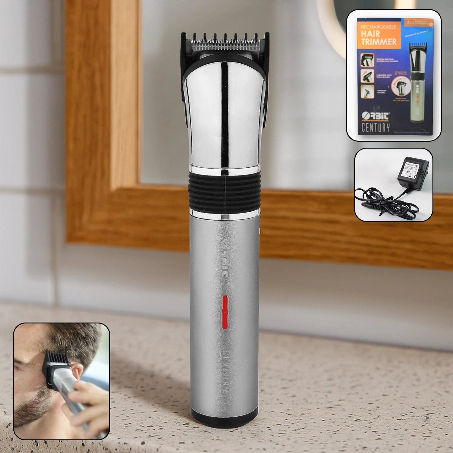 Orbit Rechargeable Hair Trimmer For Men (1 Pc) by Wukusy