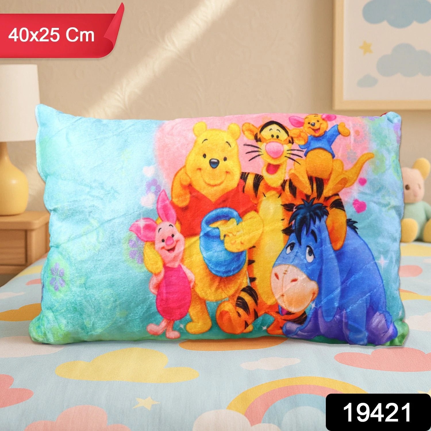 Soft Plush Cartoon Character Kids Pillow (40 X 25 Cm  1 Pc) - 69kart