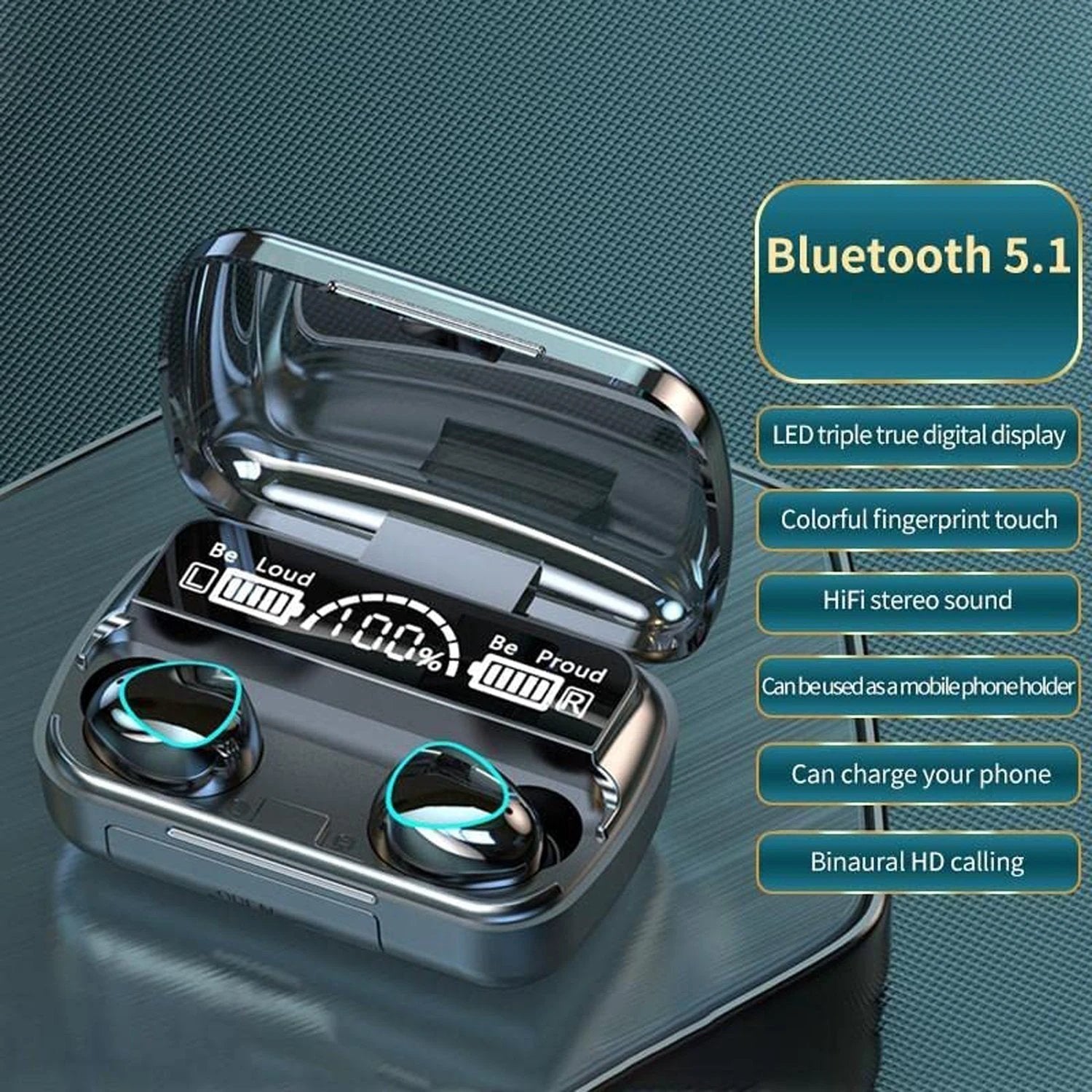 6644 Newest Wireless In Ear Earbuds Bluetooth 5.0 Headphones Mini Stereo Earbuds Sport Headset Bass Sound Built-in Micphone by Wukusy
