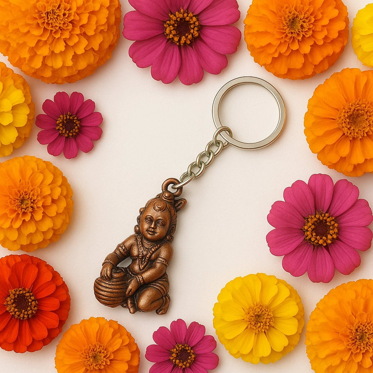 Bal Krishna Crawling Design Keychain by Wukusy