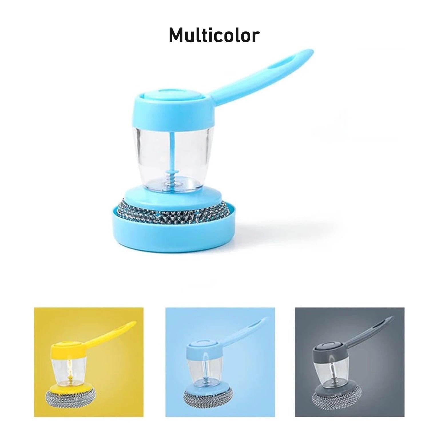 Handheld Soap Dispenser With Scrub (1 Set) - 69kart