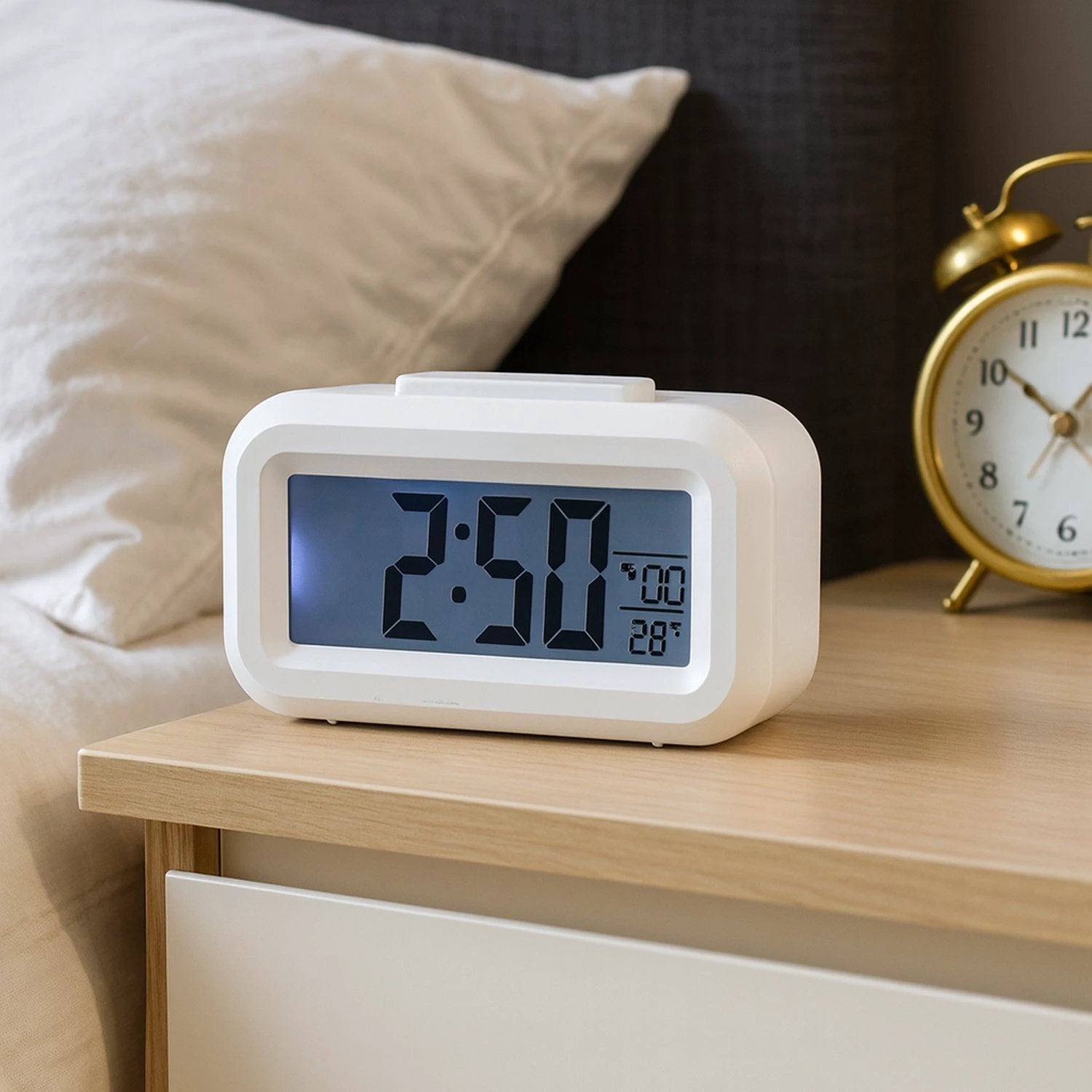 Modern Digital Led Alarm Mini Clock (1 Pc) by Wukusy