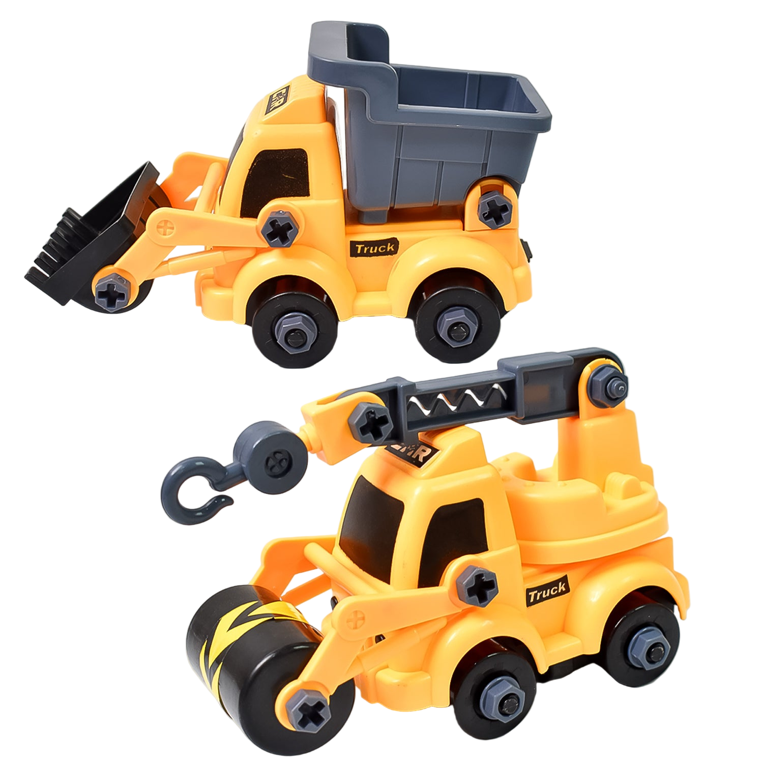4647 Engineering Vehicles Nut Assembly Vehicle Toy Diy Nut Assembly Vehicle Model Toy Highly Simulation Children Kids Car Model Toy Set (2 Pc Set)