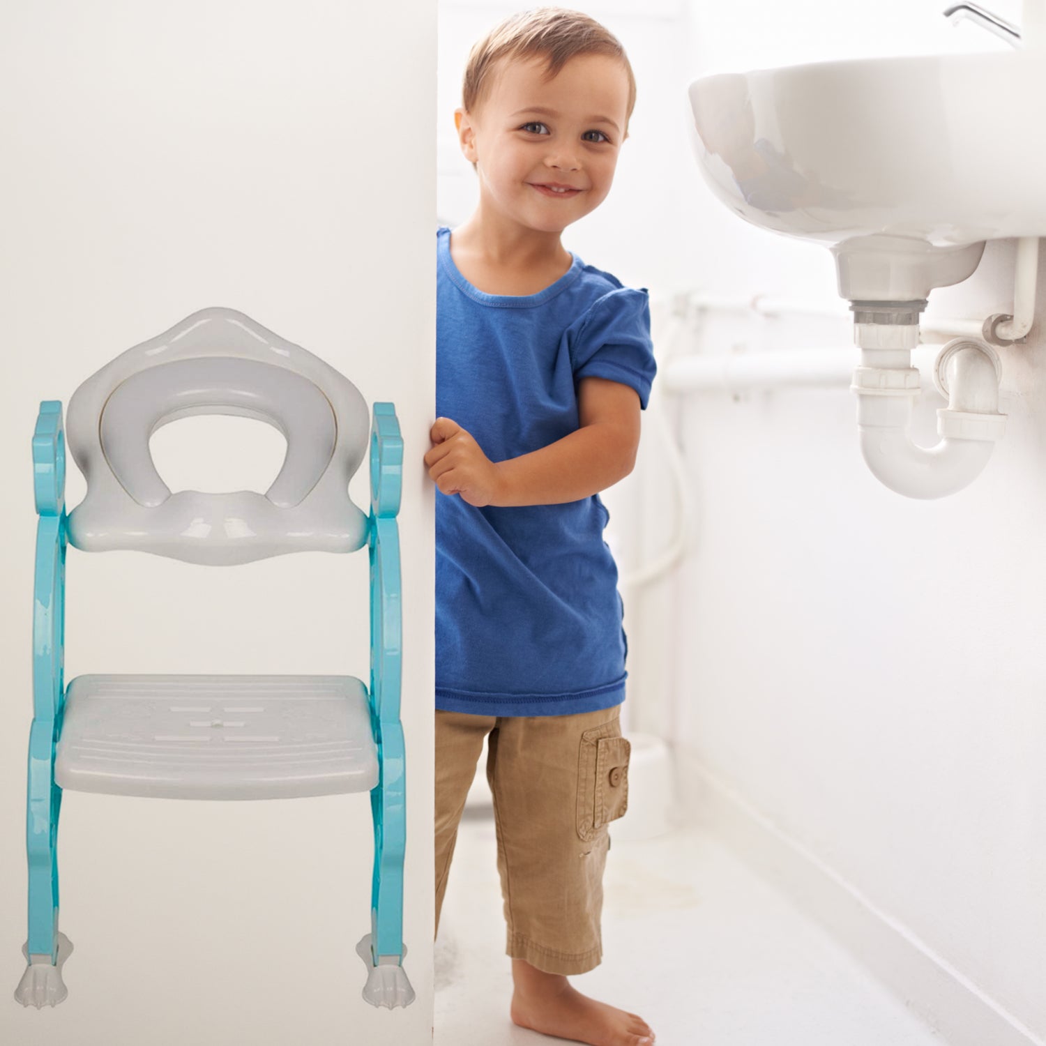 Potty Training Toilet Seat With Step Stool Multi-color