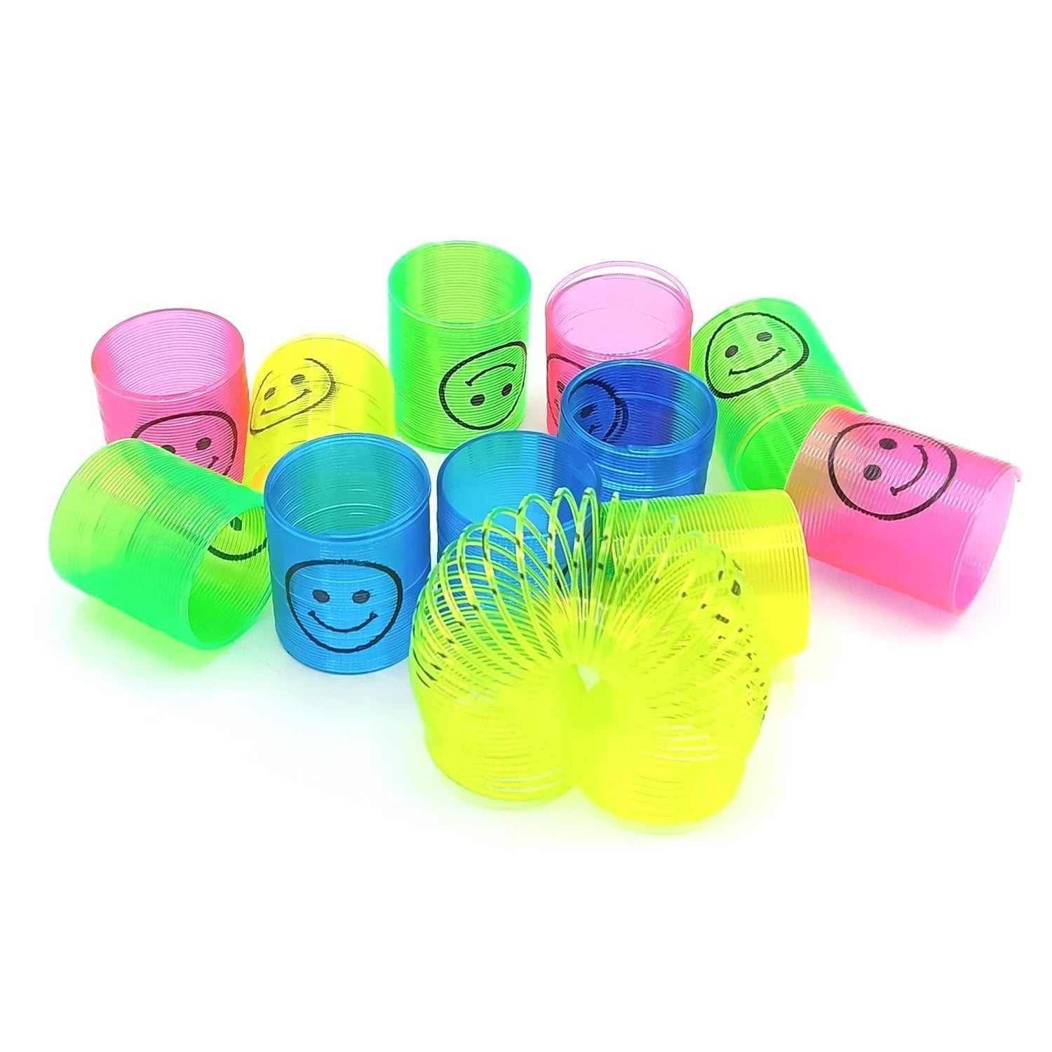 Multicolor Smiley Spring Slinky Toy - 69KART