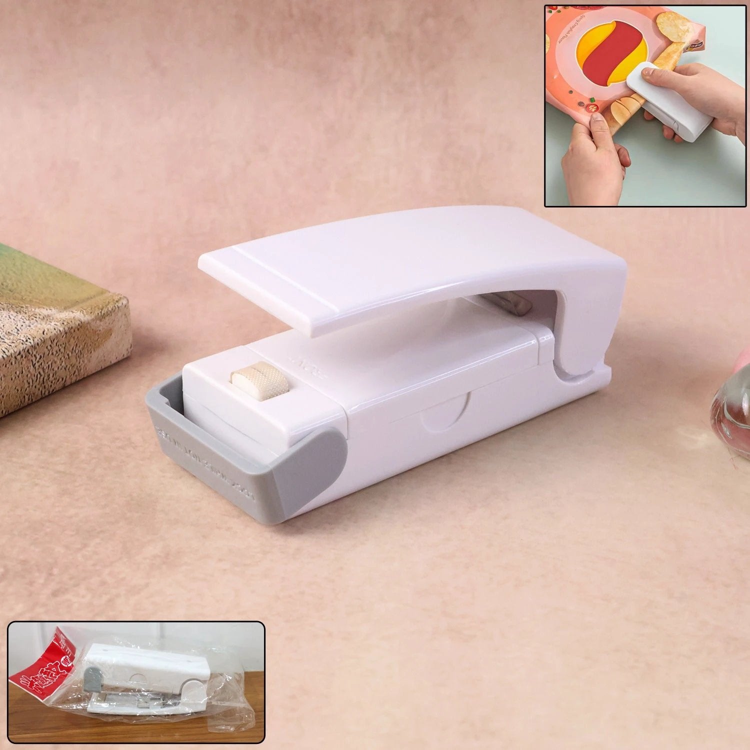 Portable Mini Heat Sealer Machine For Plastic Bags (1 Pc) by Wukusy